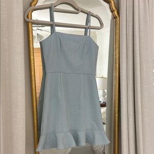 Light Blue French Connection Ruffle Dress